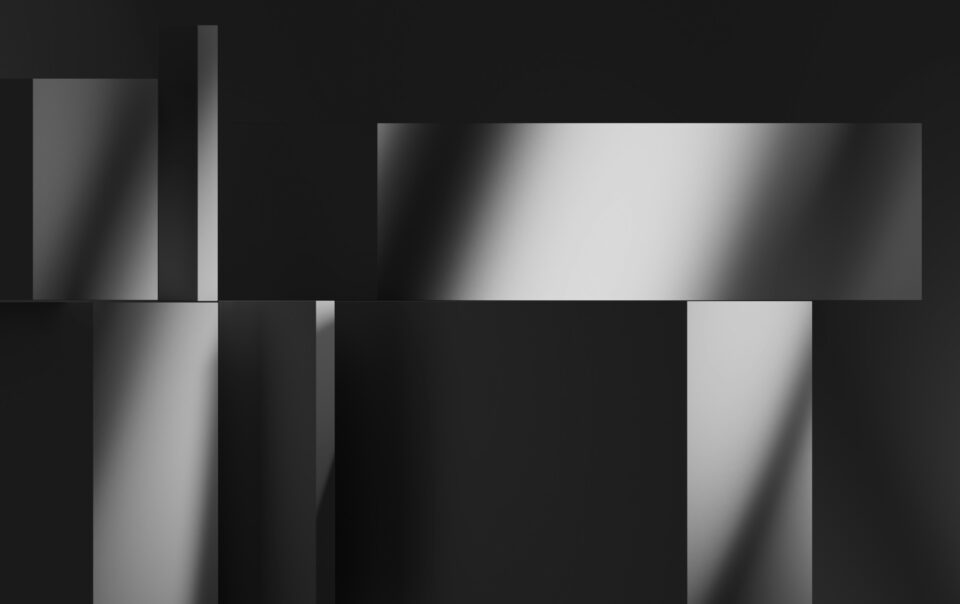 Abstract geometric pattern representing AI structure and trust framework in SaaS design